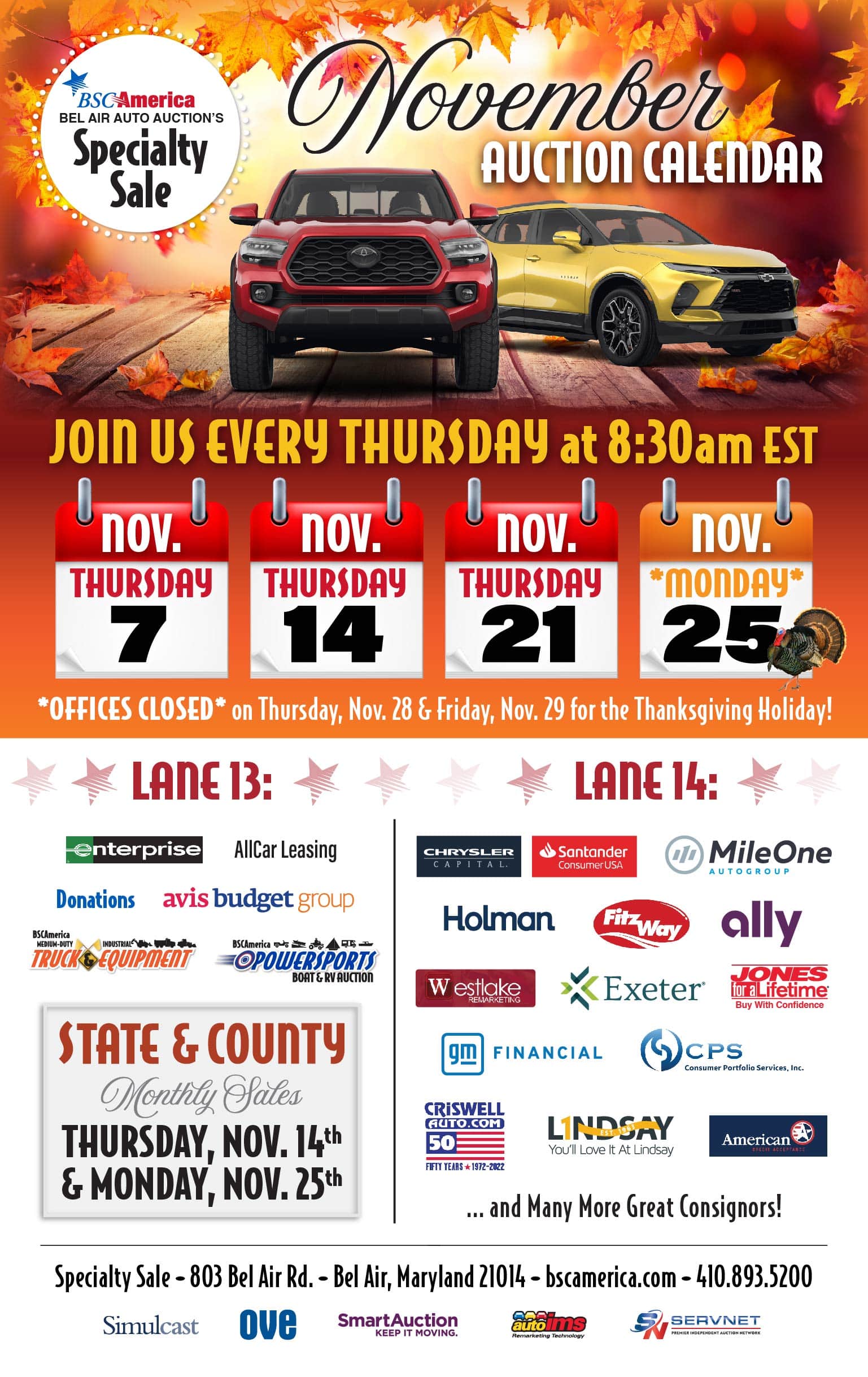 Clayton Station Auto Auction Calendar & Events