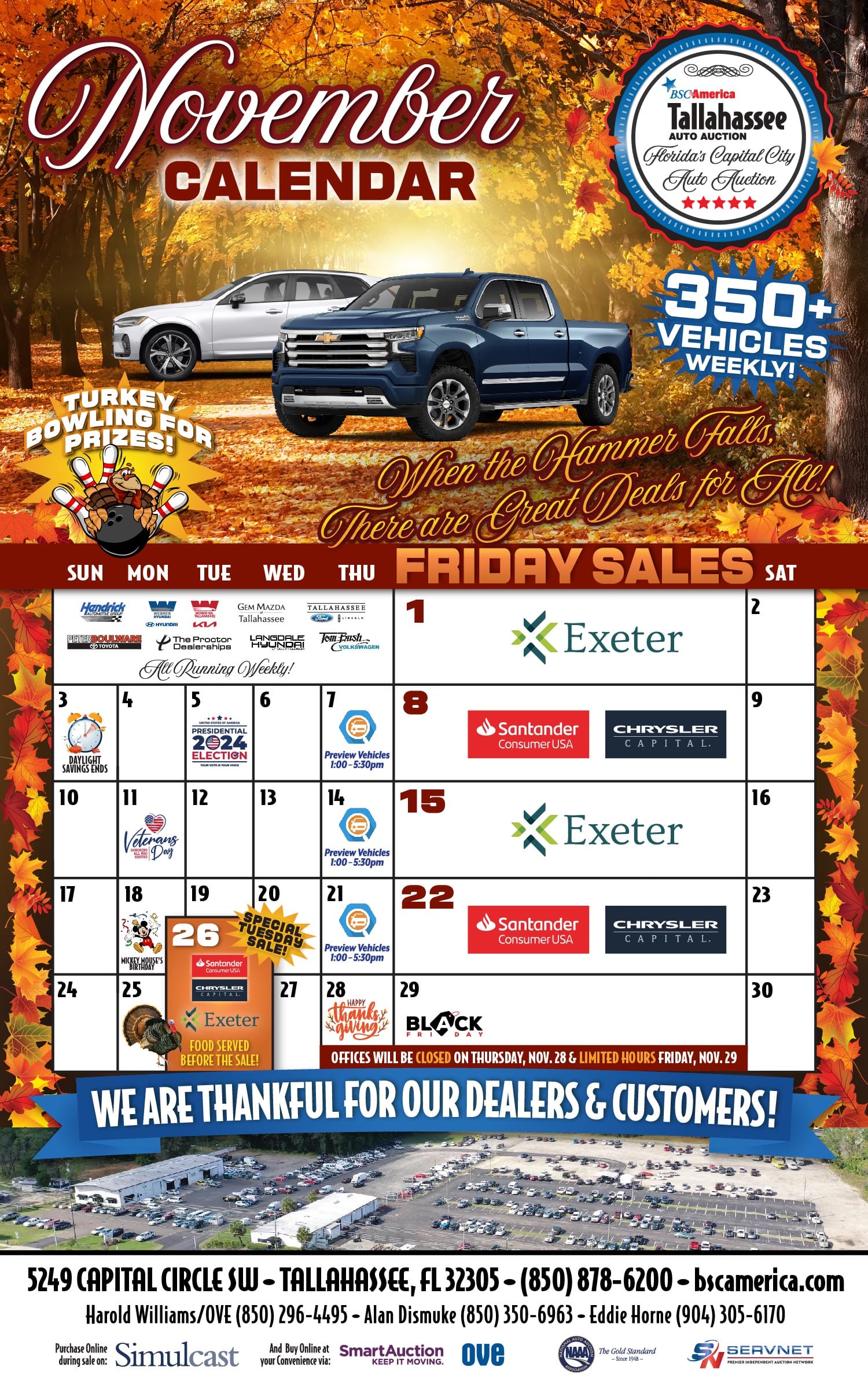 Tallahassee Auto Auction Calendar & Events