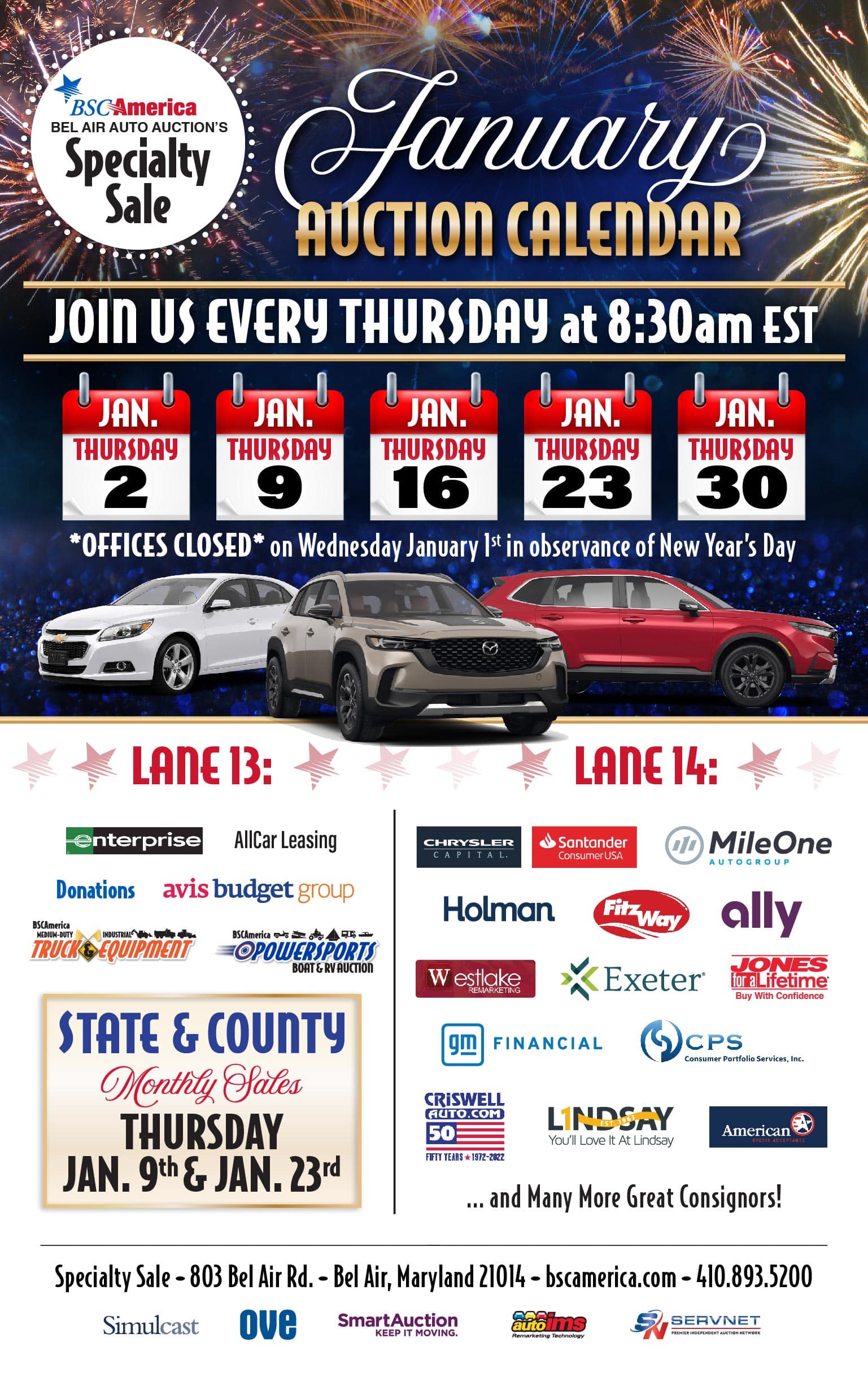 Clayton Station Auto Auction Calendar & Events