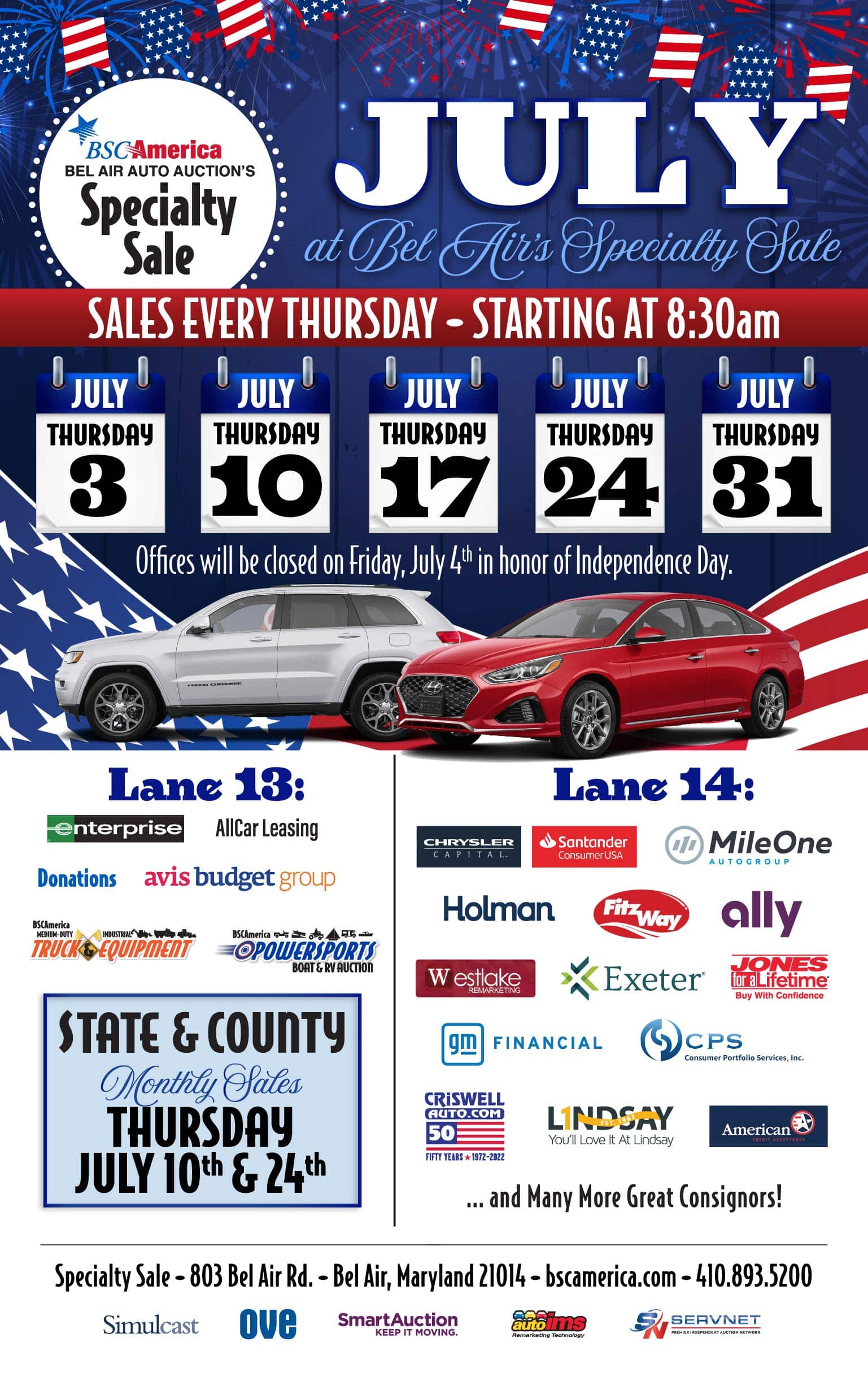 Clayton Station Auto Auction Calendar & Events
